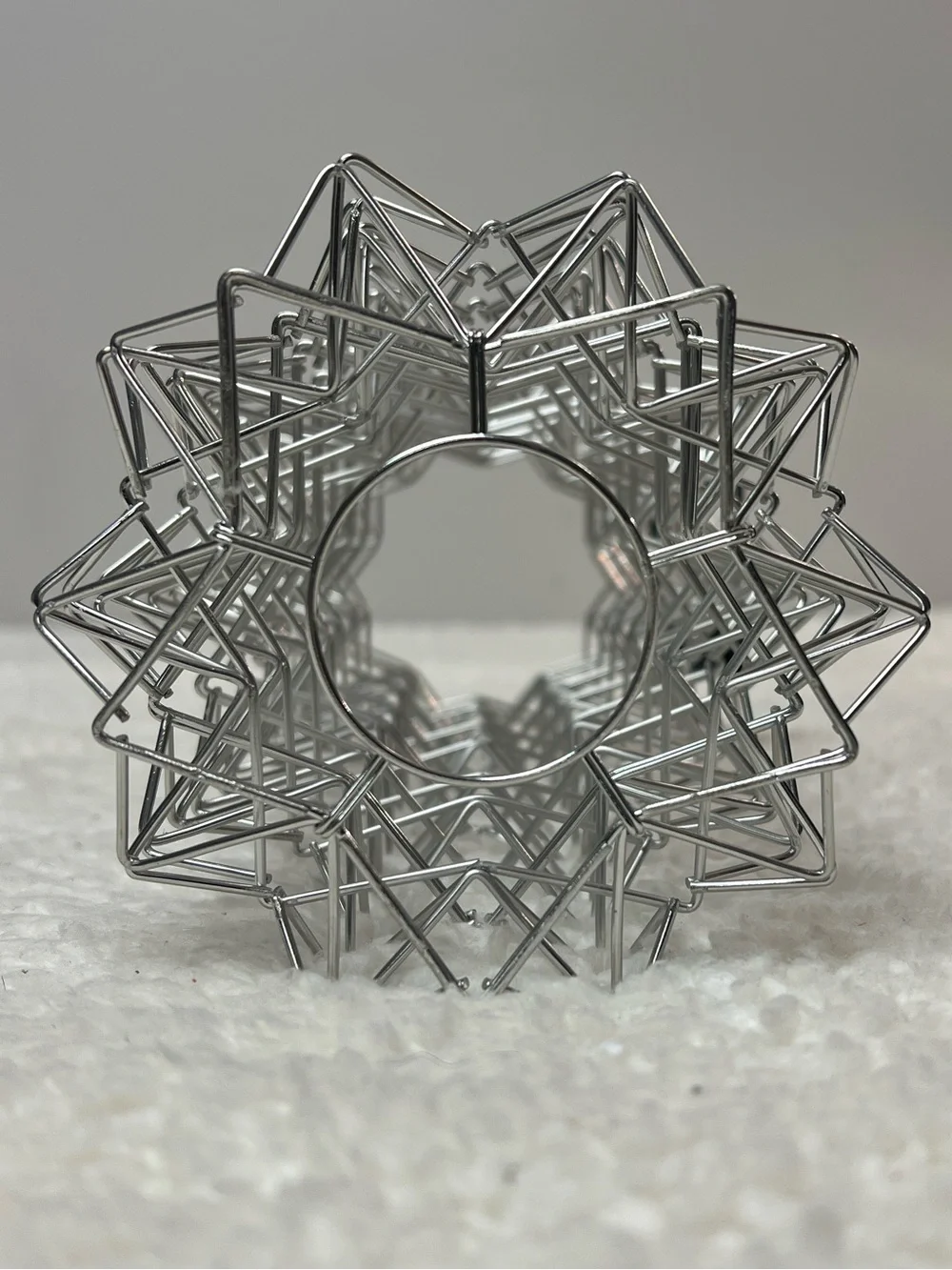 Design Ideas Astral Silver Geometric Wire Sculpture Flower Vase